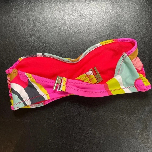 H&M bandeau retro 60s pattern bikini top - Picture 2 of 2